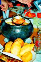 Pirozki and Russian Soup &quot;Borsh&quot;